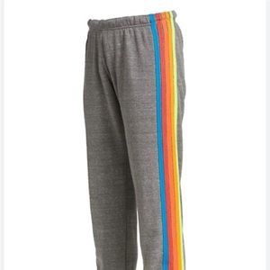Aviator Nation neon stipe sweatpants